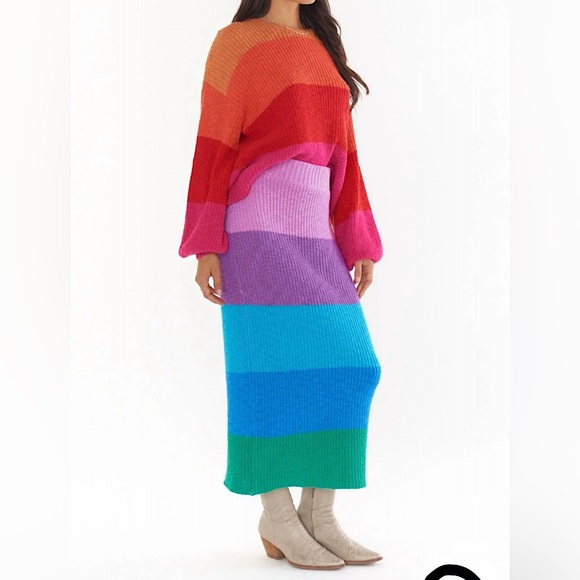 Show Me Your MuMu Dresses & Skirts - Show Me Your MuMu Pippa Rainbow Sweater Pencil Skirt Sz Medium